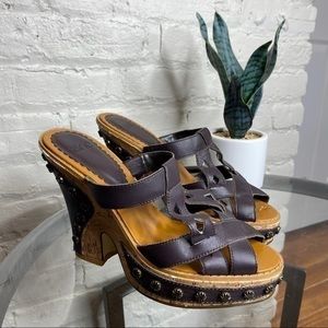 Zinc Leather Cork Heeled Mule Size 7 BUNDLE ONLY